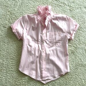 Kmj ruffle quanantini button down